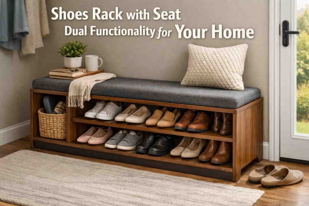 Shoes Rack with Seat Dual Functionality for Your Home